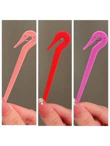 2件装/3件装/5件装便携式脱毛工具，一次性橡皮筋剪发器，发圈取下器，无损剪发工具 - 彩色 - 查看 10