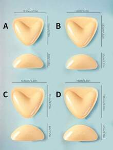 2 片装女士双面粘性胸垫，可重复使用，提拉塑形，自粘式，适用于无肩带文胸、比基尼文胸、泳衣文胸和运动文胸。 - 彩色 - 查看 7