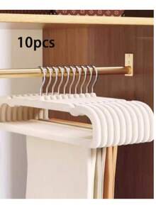 20Pcs/ 1Pc Square Velvet Hangers For Pants Non-Slip Felt Cl Hangers, Suitable For Casual Pants, Jeans, Towels And Bras, 360° Rotating Hook, Space-Saving Slim Design Also For Vests, Shorts And Dresses - View 16