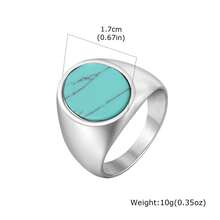 1 chiếc nhẫn thép không gỉ tối giản unisex - Nhiều màu - Xem 9