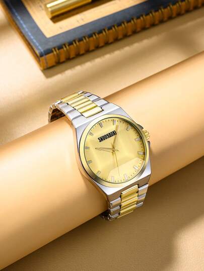 1pc Men's Niche Versatile Casual Quartz Watch, Suitable For Daily Wear And Gift