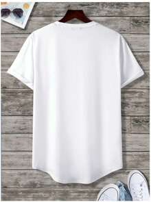 Áo thun ngắn tay dáng cong màu trắng dày dặn, tối giản, phong cách mùa hè GRDR, áo thun rộng rãi, thoải mái, dễ phối đồ dành cho nam giới. - trắng - Xem 3