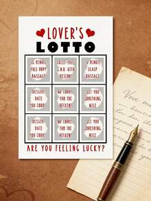 Customized Valentine's Day Scratch Card, Fun Scratch Card Gift, Personalized Surprise Text Content, Scratch To Reveal Surprise, Suitable For Couples, Anniversary, Business Gifts, Parties, Vouchers, Discount Coupons, Raffle Tickets, Creating A Positive Atmosphere With Scratch Cards - Multicolor - View 3