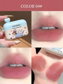 1pc Matte & Glossy Dual-Tone Lip Cream With Applicator Brush, Moisturizing Long-Lasting Natural Versatile Portable Lip Makeup - 彩色 - 查看 13