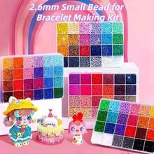 24 Color Faux Pearl Bead Set - 10,040pcs 2.6mm Fused Beads, Pixel Art Design, DIY Keychain & Jewelry Making, Adult Craft, Party Game & Family Activity Gift Set - Multicolor - View 3