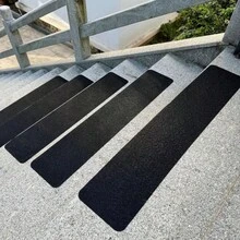 5pcs Black Matte Anti-Slip Tape, PVC Stair Treads Non-Slip Strips Self-Adhesive Anti-Skid Pads - Matte Black - View 3