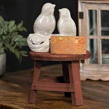 Wooden Plant Stool, Small Round Flower Pot Stand Suitable For Indoor And Outdoor, Decorative Display Rack Suitable For Flower Pots, High Wooden Base For Living Room, Patio Or Balcony - A - View 12