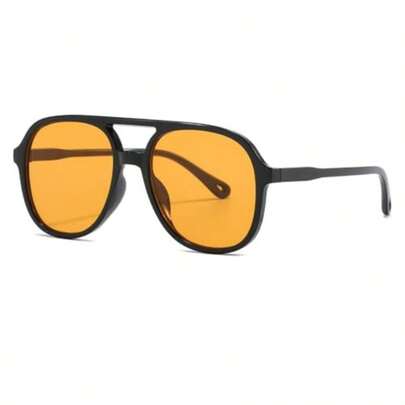 Oversized Aviator Sunglasses For Men And Women - Retro Pilot Frame With Gradient/Tinted Lenses UV Protection