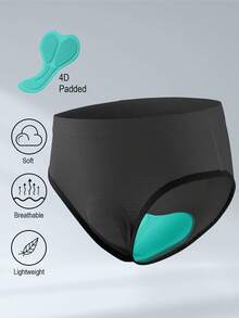 BEROY 女士骑行内衣，带衬垫骑行短裤，网眼骑行衬垫内衣，固定式自行车骑行内衬 - 灰色 - 查看 1