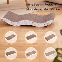 2-In-1 Cat Scratching Board And Bed, Protects Sofa From Cat Scratches, Large Oval Shape Puppy Keep Puppy Keep Cat Toys Cat Scratching Post - Brown - View 9