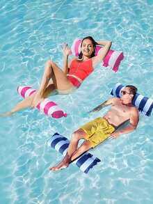 Adult PVC Inflatable Float, Pool Lounger, Pool Floaties For Adults, Pool Floaties, Tanning Bed, Pool Floats, Suitable For Pools And Beaches, Portable, No Electricity Required, Comfortable, Durable, Lightweight, And Quick-Inflating, Suitable For Adults. (Includes Random Color Air Pump) - 1pc - View 6