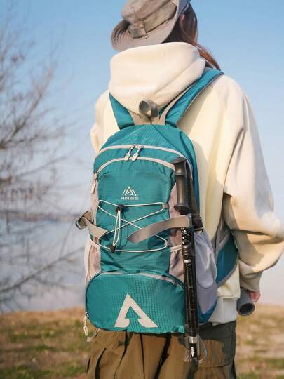 1pc Outdoor Hiking Backpack, Large Capacity Unisex Travel Rucksack, Water-Resistant, Scratch-Resistant, Suitable For Outdoor Sports, Camping, Travel, Lightweight Hiking Backpack, Adjustable Shoulder Straps