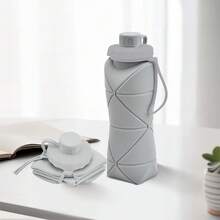 Creative Silicone Folding Water Cup Outdoor Portable And Scalable Water Cup Sports Water Bottle Travel Water Cup Handy Cup - 灰色 - 查看 3