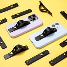 Multi-Pack Silicone Elastic Phone Finger Ring Holder, Expandable Stand Suitable For Most Phones And Tablets (Black) - Black - View 2