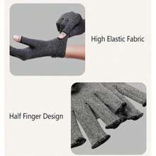 Unisex Rheumatoid Arthritis Compression Gloves, Half Finger Pressure Gloves, New Outdoor Cycling Gloves - A - View 5