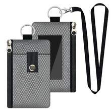 1 Portable Hanging Coin Bag, Lightweight Multi Pocket Visual ID Window, Daily Travel Card Bag And Coin Bag, Keychain Wallet - Multicolor - View 15