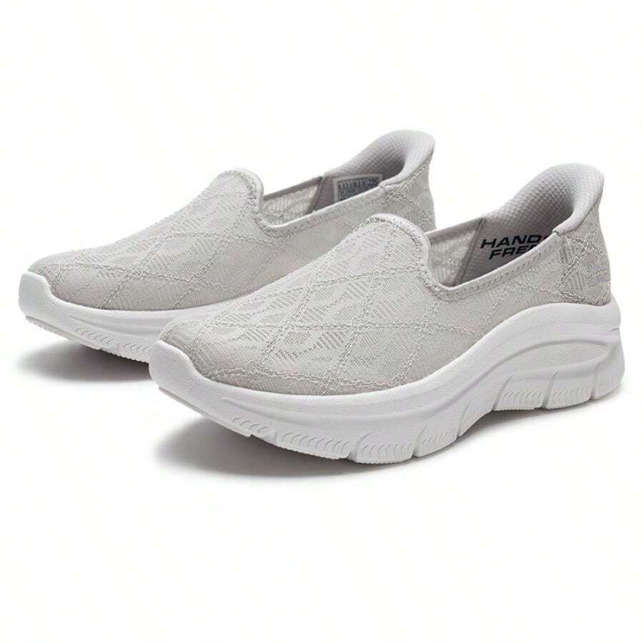 Skechers MODERN D'LUX 系列女士休闲一脚蹬鞋,舒适轻便减震运动鞋,日常通勤及运动鞋,159287-LTGY - 淺灰色 - 查看 1
