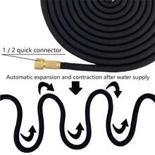 1pc, Multi-Purpose Plastic Hoses, Garden Watering, Cleaning Vehicle Hoses, Garden Ejectors, Irrigation Hoses, Cleaning Tools - A - View 3