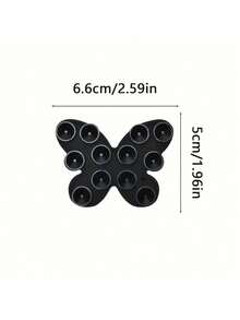 1个蝴蝶造型硅胶吸盘手机支架，双面粘胶垫，可水洗重复使用 - 彩色 - 查看 8