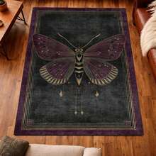 Gothic Floral Mandala Dark Area Rug, Boho Gothic Living Room Area Decor, 32*20inch /84*60inch,Perfect Choice For Gift ,Stylish And High-Quality Rugs, Perfect For  Decorations And GiftsHome Decor, The Best Choice For Gothic-Style Birthday Gifts - 彩色 - 查看 5