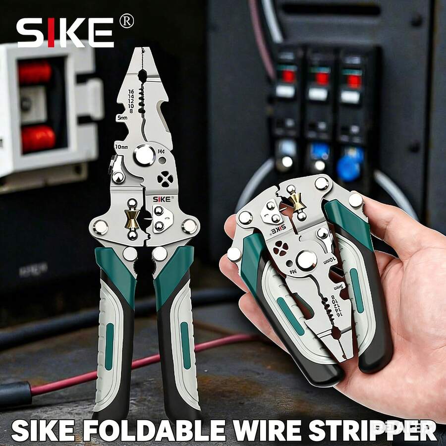 Multifunctional Wire Stripper And Cutter New Model Electrician Special Wire Stripping Pliers Wire Splitting Pliers Wire Wrapping Wire Cutting Wire Crimping - 1個 - 查看 1