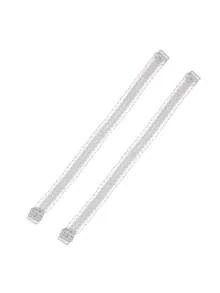 2 piezas Sujetador elegante y encantador con ribete de encaje, diseño de tirantes ajustables adecuado para estilo de hombros descubiertos, tirantes anchos con volantes, broche elástico antideslizante - Multicolor - Ver 15