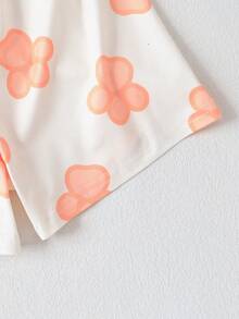 Paw Patrol 两件套汪汪队立大功女童套装，包含一件印有可爱卡通小狗图案的粉色圆领短袖T恤和一条短裤，女童睡衣/家居服，适合日常、居家、度假、节日穿着。 - 粉色 - 查看 7