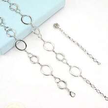 Metallic Chain Decorative Belt Women, Versatile & Stylish Dresses, Fashion Body Chain With Hollow O-Ring Waist Chains Summer, School Fall, Autumn, Halloween - Bạc - Xem 1