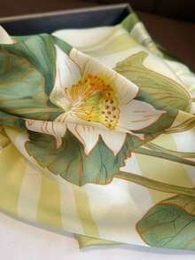 Women's Printed Fashion Pocket Scarf, Made Of Polyester, Can Be Worn As A Scarf, Suitable Daily Wear, Can Also Be Used As A Headscarf, Headband, Choice To Enhance Your Overall Look. - 綠色 - 查看 3