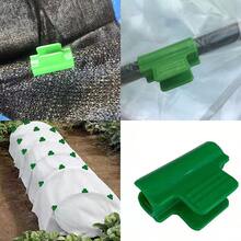 100个温室薄膜夹 - 1.09厘米薄膜隧道拱架和遮阳网杆支撑，用于季节性植物支撑、草坪护理和园艺工具、隧道环夹、高架花坛覆盖物、季节性植物延伸支撑 - A - 查看 5