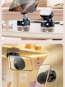 1pc Vacuum Suction Car Phone Holder, Adjustable Dashboard Car Phone Mount, 360° Rotatable Suction Cup Phone Holder Compatible With IPhone, Android, Hands-Free Windshield Phone Stand - Multicolor - View 3