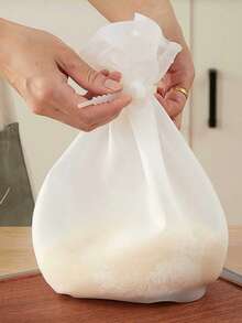 1pc Silicone Large Capacity Non-Stick Kneading Bag For Home Use - White Large - View 1