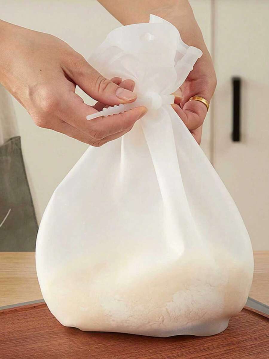 1pc Silicone Large Capacity Non-Stick Kneading Bag For Home Use - White Large - View 1