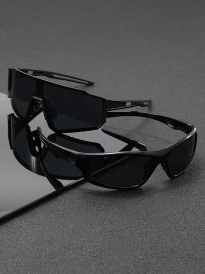 2副男士复古街头风个性嘻哈时尚眼镜，适合街头拍照、音乐节、海滩派对、度假装扮装饰