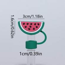 Fruit Design Straw Lids, Fits For 30oz & 40oz Tumblers, Cute Assorted Shaped Silicone Straw Caps For 0.4in/10mm Straw Tips - Multicolor - View 3