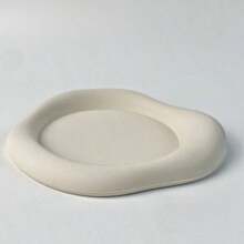 Irregular-Shaped Silicone Heat-Insulating Coasters For Home Use, Nordic Thickened High-Temperature Resistant Round Anti-Slip And Heat-Resistant Coffee Coasters - trắng - Xem 6