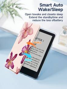 Ayotu 兰花图案平板电脑保护套和 Kindle 电子书保护套，兼容 iPad 第十代、11 英寸/Air 第四代/Air 第七代/9.7 英寸，兼容三星 Galaxy Tab A9 Plus，Kindle（第十一代 - 2024 版）（6 英寸），Kindle Paperwhite 第十二代 2024 版，时尚简约的图案使其成为绝佳的节日礼物。 - 彩色 - 查看 12