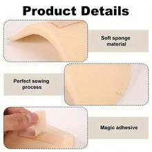 1 Pair/2 Pairs Non-Slip Shoulder Pads, Thick Foam Lining, Removable & Seamless Design For Women Jackets - Multicolor - View 7