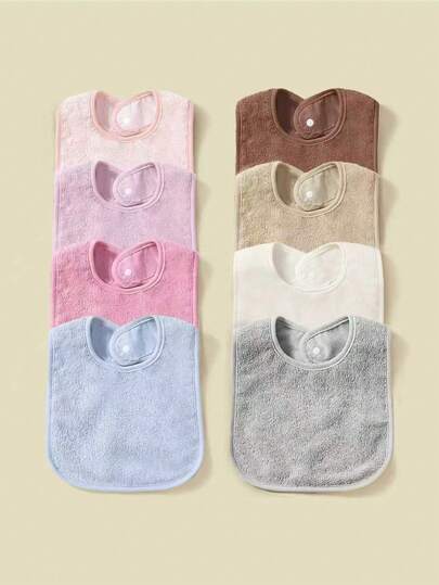 8件/套 柔软速吸+EVA婴儿围兜（颜色随机）