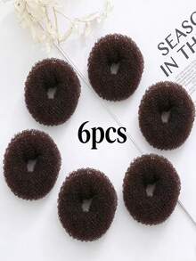 2 Packs Of Donut Hair Twisters, Girl's Hair Accessories, Lazy Ball Head, Bud Hair Styling Artifact, Versatile, Simple And Fluffy Hair Band Headband - Multicolor - View 12