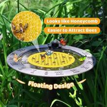 Floating Bee Island - Bee Waterer, Bee Insect Drinking Tray, Beekeeping Equipment, Insect Attracting Drinking Island Plate, Outdoor Garden Use - A - View 5