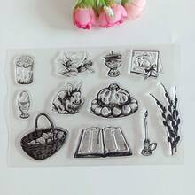 Easter Bunny, Eggs, Bird Nest Transparent Stamps, Scrapbooking & Card Making DIY Decorative Materials, Basket, Tulips, Handmade Card Decorations - Easter - View 5