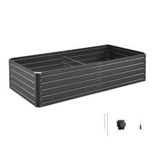 Metal Raised Garden Bed, 6.7 X 3 X 1.5 Ft Outdoor Galvalume Planter Garden Box, Open Bottom Design, Large Planter Raised Bed For Growing Vegetables, Flowers, Herbs, And Succulents, Gray - 80-inch wide x 40-inch gray - 查看 8