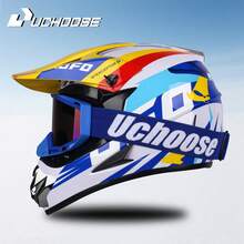 DOT Adult Female Men Helmets Motocross Kask Cross Downhill Soporte Casco Off Road Helmet Racing Classic Motorcycle Original - 白色UFO-風鏡 - 查看 1