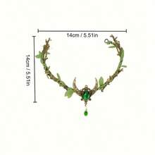 Witch, Moon Goddess Headband, Halloween Cosplay Costume Headpiece, Bridal Hair Hoop - Multicolor - View 2