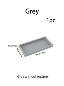 方形硅胶香薰托盘，无孔，适用于浴室盥洗台、大理石洗脸盆台面收纳。 - 彩色 - 查看 14