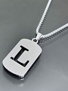 简约时尚百搭26个英文字母项链，男女皆宜，适合情侣、约会、日常佩戴 - 彩色 - 查看 10