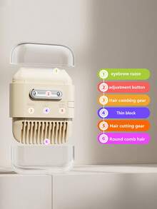 6-In-1 Trimmer, Adjustable Haircut Comb, Hair Clipper, Precision Bangs Comb, Beauty Grooming Tool, Hair & Eyebrow Trimmer, Body Hair Grooming Device - Multicolor - View 9