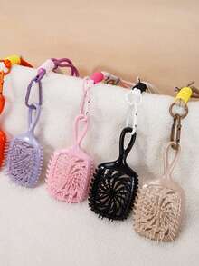 1 件装迷你便携蓬松造型风形空心梳高颜值美发梳解结梳 - 彩色 - 查看 8