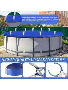 6 Pieces Durable Stainless Steel Pool Cover Clips With Blue Plastic Handles - Heavy Duty Windproof Spring Clips For Secure Above - 6 Stainless Steel Clothes Clips - View 3